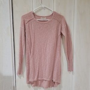 Long Sleeve Pink Tunic Sweater, Small
